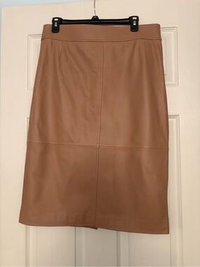 Boss Super Soft Leather Pencil Skirt